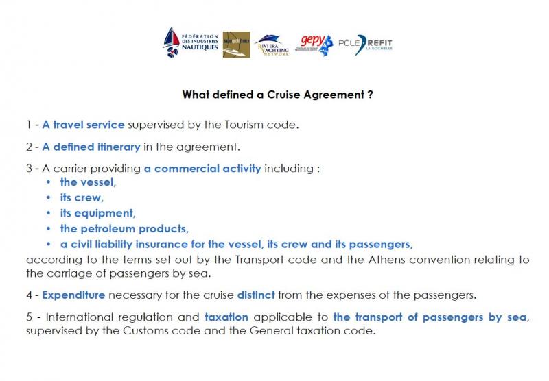 Nouveau Contrat de Croisière Maritime à bord d’un Yacht au lieu de Contrat de Charter ?